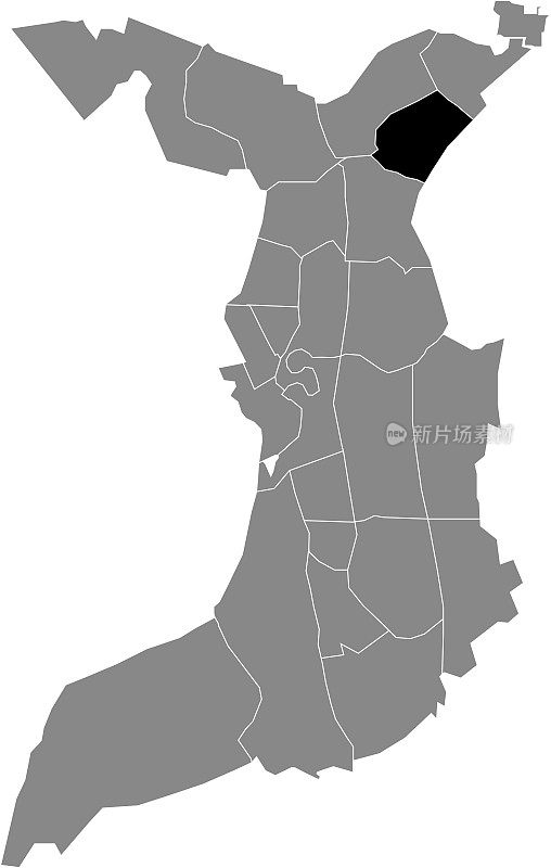 LEHERHEIDE-WEST QUARTER的定位地图，不莱梅黑文